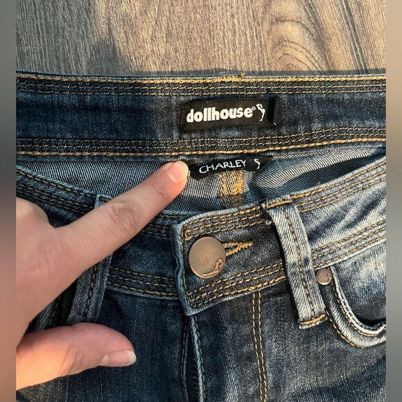 Women’s Dollhouse Charley Distressed Skinny Jeans Sz 5 - Picture 2 of 9